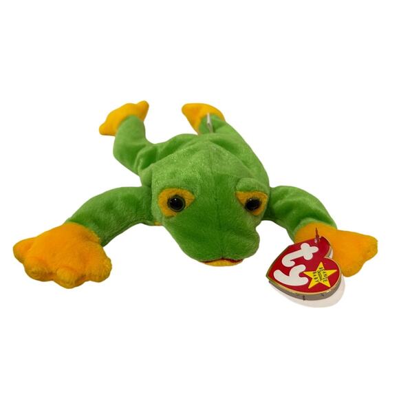 VTG TY Smoochy the Green and Yellow DOB 10/1/1997  (No Package) (Tag Protector) - Picture 2 of 4